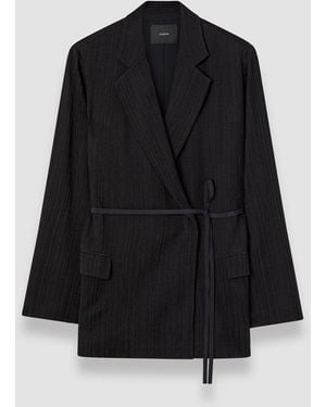JOSEPH Amelot Pleat Jacquard Jacket - Black