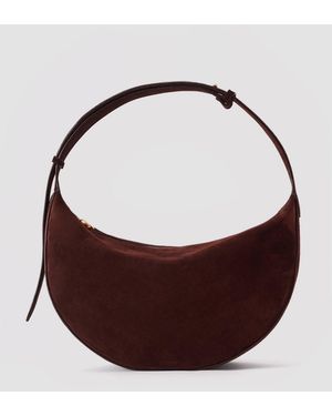 JOSEPH Large Bean Suede Bag - Blue
