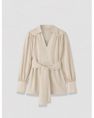 JOSEPH Bou Crepe Blouse - Natural
