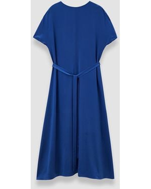 JOSEPH Daviel Silk Satin Dress - Blue