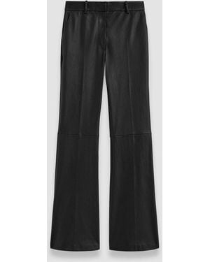 JOSEPH Tafira Leather Stretch Trousers - Black