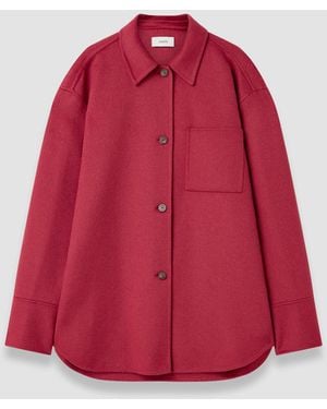 JOSEPH Wada Double Face Cashmere Overshirt - Red
