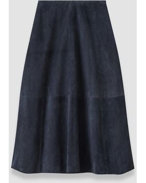 JOSEPH Helius Light Suede Skirt - Blue