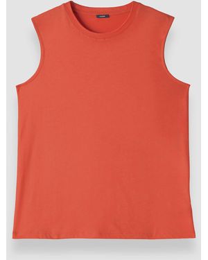 JOSEPH Cotton Silk Jersey Tank Top - Red