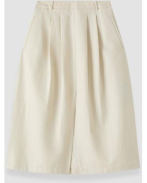 JOSEPH Kharis Cotton Twill Skirt - Natural