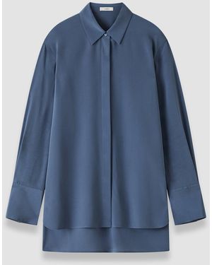JOSEPH Bold Crepe De Soie Silk Blouse - Blue