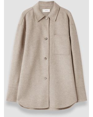 JOSEPH Wada Double Face Cashmere Overshirt - White