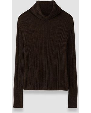 JOSEPH Molony Sheer Wool Rib Jumper - Black