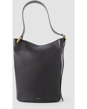JOSEPH Bucket Pebble Leather Bag - Black