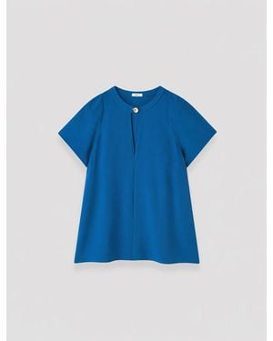 JOSEPH Donna Crepe Top - Blue