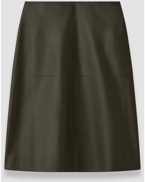 JOSEPH Niven Soft Nappa Leather Skirt - Green