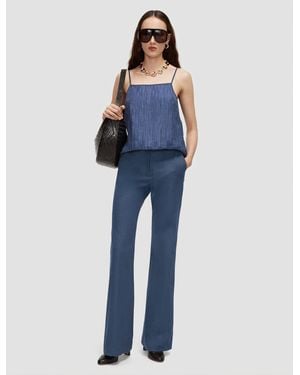 JOSEPH Tafira Gabardine Stretch Trousers - Blue