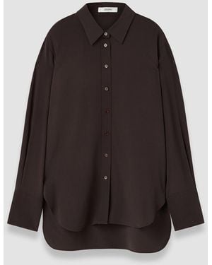JOSEPH Joe Crepe De Chine Silk Blouse - Brown
