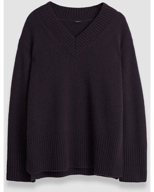 JOSEPH Luxe Cashmere V Neck Jumper - Blue