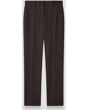 JOSEPH Coleman Long Gabardine Stretch Trousers - Brown