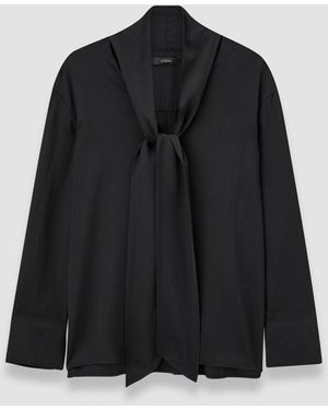 JOSEPH Adele Light Crepe Blouse - Black