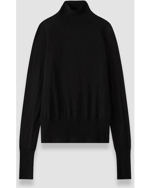 JOSEPH Yara Cashair High Neck Jumper - Black
