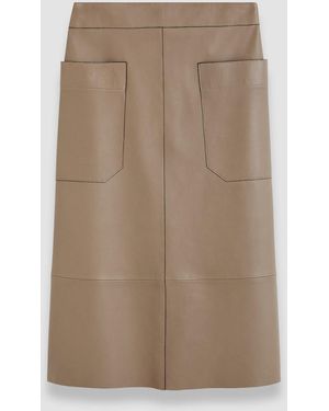 JOSEPH Blomfield Nappa Leather Skirt - Natural
