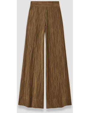 JOSEPH Selene Fluid Crinkle Trousers - Brown