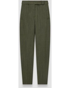 JOSEPH Zen Light Wool Trousers - Green