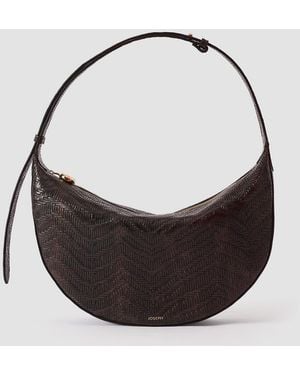 JOSEPH Large Bean Woven Leather Bag - Blue