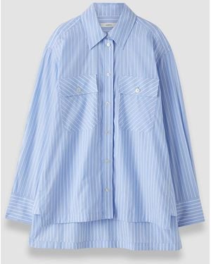 JOSEPH Ranya Cotton Stripe Shirt - Blue
