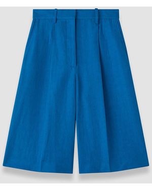 JOSEPH Centa Linen Blend Shorts - Blue
