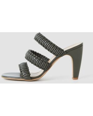 JOSEPH Noor Braided Leather High Heel Sandals - Green