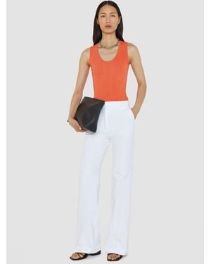 JOSEPH Tafira Gabardine Stretch Trousers - White
