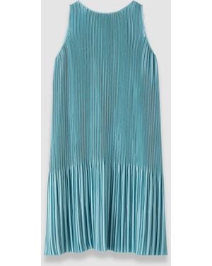 JOSEPH Rida Pleated Satin Dress - Blue