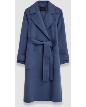 JOSEPH Arline Double Face Cashmere Coat - Blue