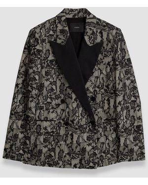 JOSEPH Jaden Patchwork Lace Jacket - Black
