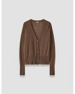 JOSEPH Nisus Cashair Cardigan - Brown