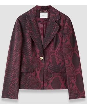 JOSEPH Birch Naia Twill Snake Blazer - Purple