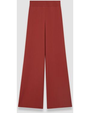 JOSEPH Rihani Crepe De Soie Silk Trousers - Red