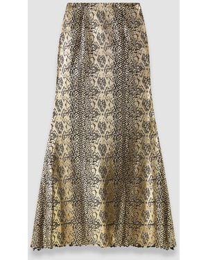 JOSEPH Abney Bullion Sheer Snake Skirt - Metallic