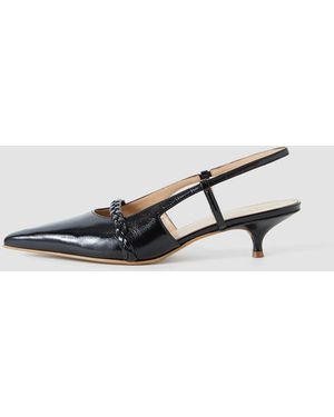 JOSEPH Anisa Patent Leather Slingback Shoes - White
