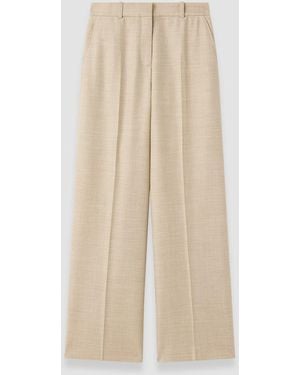 JOSEPH Hawley Virgin Wool Trousers - Natural