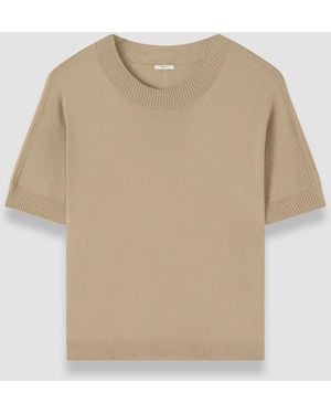 JOSEPH Jana Silk Knit Top - Natural