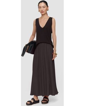 JOSEPH Tell Silk Knit Vest Top - Brown