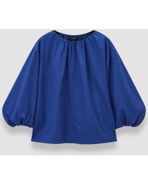 JOSEPH Godin Cotton Sateen Blouse - Blue