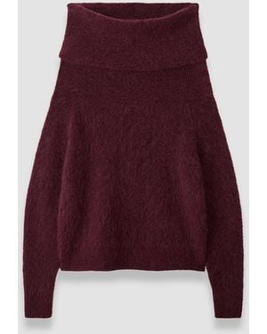 JOSEPH Bee Brushed Wool Jumper - Red