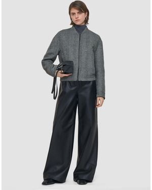 JOSEPH Gustave Linear Double Face Wool Jacket - Grey