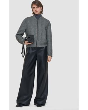 JOSEPH Gustave Linear Double Face Wool Jacket - Grey