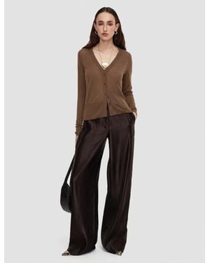 JOSEPH Nisus Cashair Cardigan - Brown