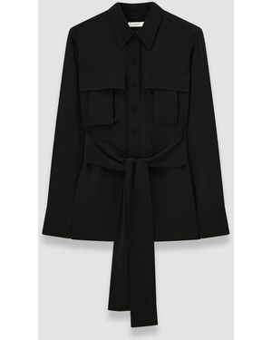 JOSEPH Yas Crepe De Soie Silk Shirt - Black