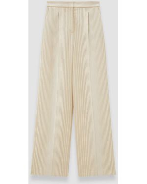 JOSEPH Alanel Embroidered Stripes Trousers - White