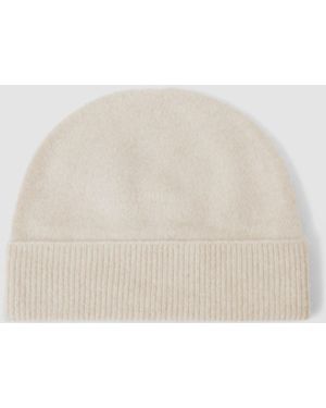 JOSEPH Brushed Cashmere Hat - Natural