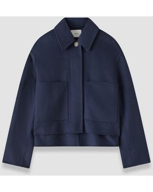 JOSEPH Kalaa Light Double Face Wool Jacket - Blue