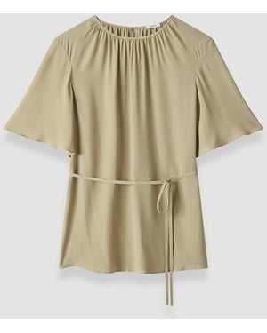 JOSEPH Libby Silk Blend Crepe Top - White